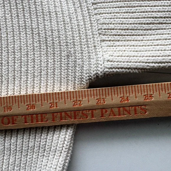 Duluth Trading Co Cream Knit Sweater Size S Cotton‎ Blend Cozy Casual Top - Picture 9 of 11